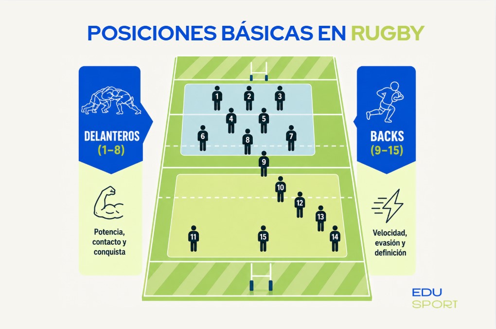 Posiciones básicas en rugby